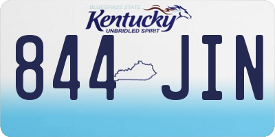 KY license plate 844JIN