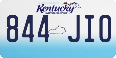 KY license plate 844JIO