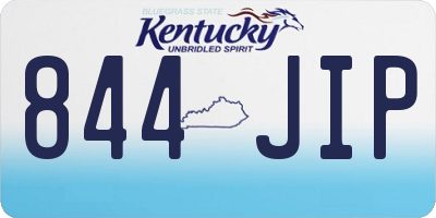 KY license plate 844JIP
