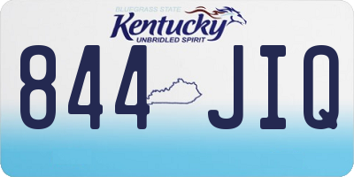 KY license plate 844JIQ