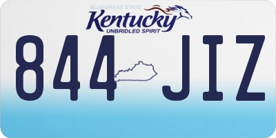 KY license plate 844JIZ