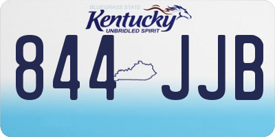 KY license plate 844JJB