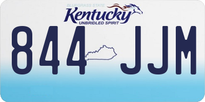 KY license plate 844JJM