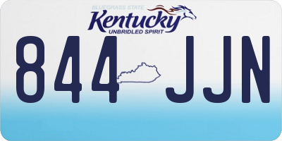 KY license plate 844JJN