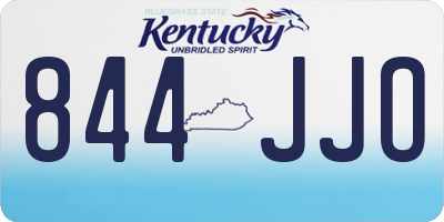 KY license plate 844JJO