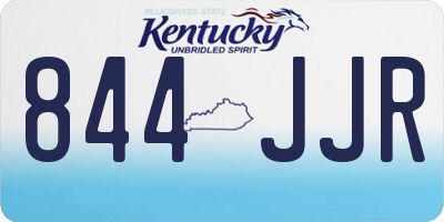 KY license plate 844JJR