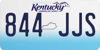 KY license plate 844JJS