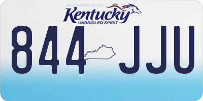 KY license plate 844JJU