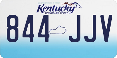 KY license plate 844JJV