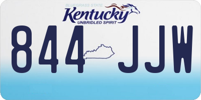 KY license plate 844JJW