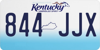 KY license plate 844JJX