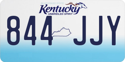 KY license plate 844JJY
