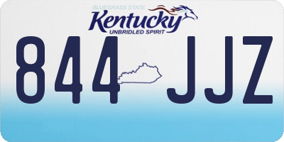 KY license plate 844JJZ