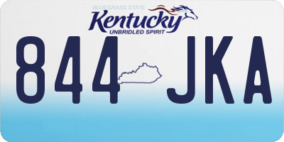 KY license plate 844JKA