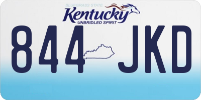 KY license plate 844JKD
