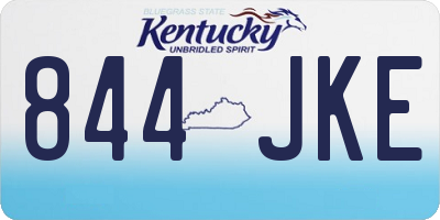 KY license plate 844JKE