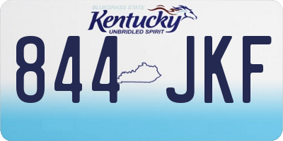 KY license plate 844JKF
