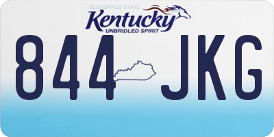 KY license plate 844JKG