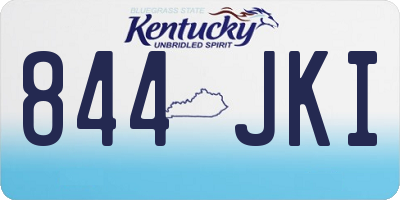 KY license plate 844JKI