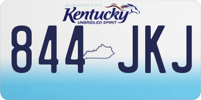 KY license plate 844JKJ
