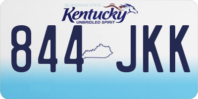 KY license plate 844JKK