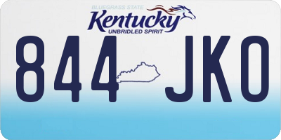 KY license plate 844JKO