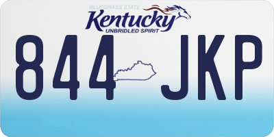 KY license plate 844JKP