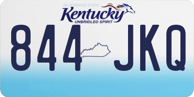 KY license plate 844JKQ