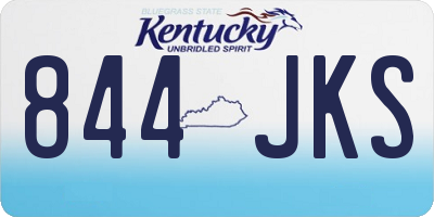 KY license plate 844JKS