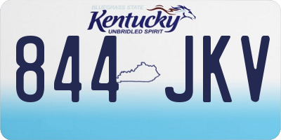 KY license plate 844JKV