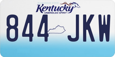 KY license plate 844JKW