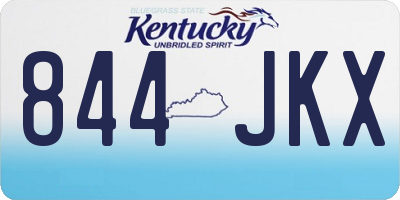 KY license plate 844JKX