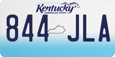 KY license plate 844JLA
