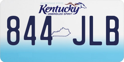 KY license plate 844JLB