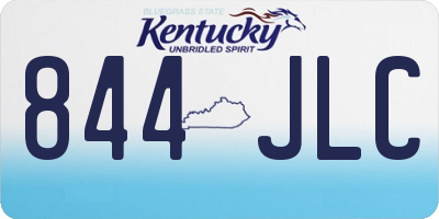 KY license plate 844JLC