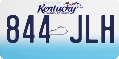 KY license plate 844JLH