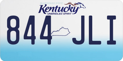 KY license plate 844JLI