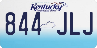 KY license plate 844JLJ