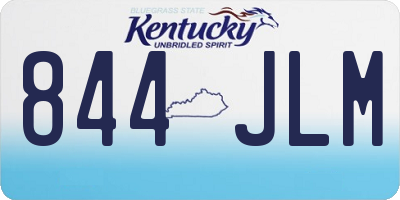 KY license plate 844JLM