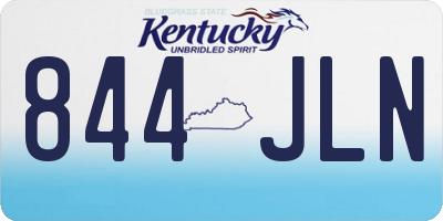 KY license plate 844JLN
