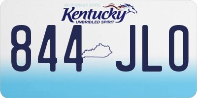 KY license plate 844JLO