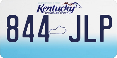 KY license plate 844JLP