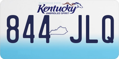 KY license plate 844JLQ