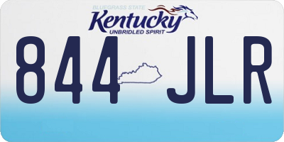 KY license plate 844JLR