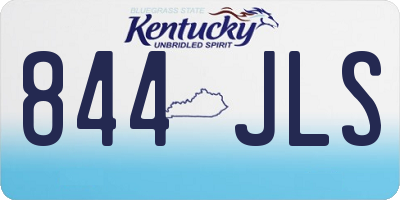 KY license plate 844JLS