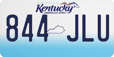 KY license plate 844JLU