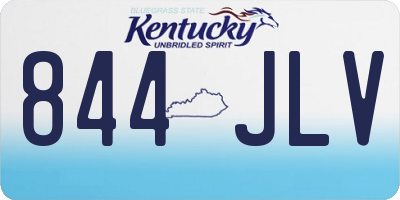 KY license plate 844JLV