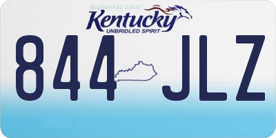 KY license plate 844JLZ