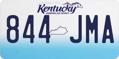 KY license plate 844JMA