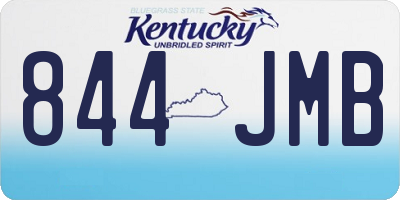 KY license plate 844JMB